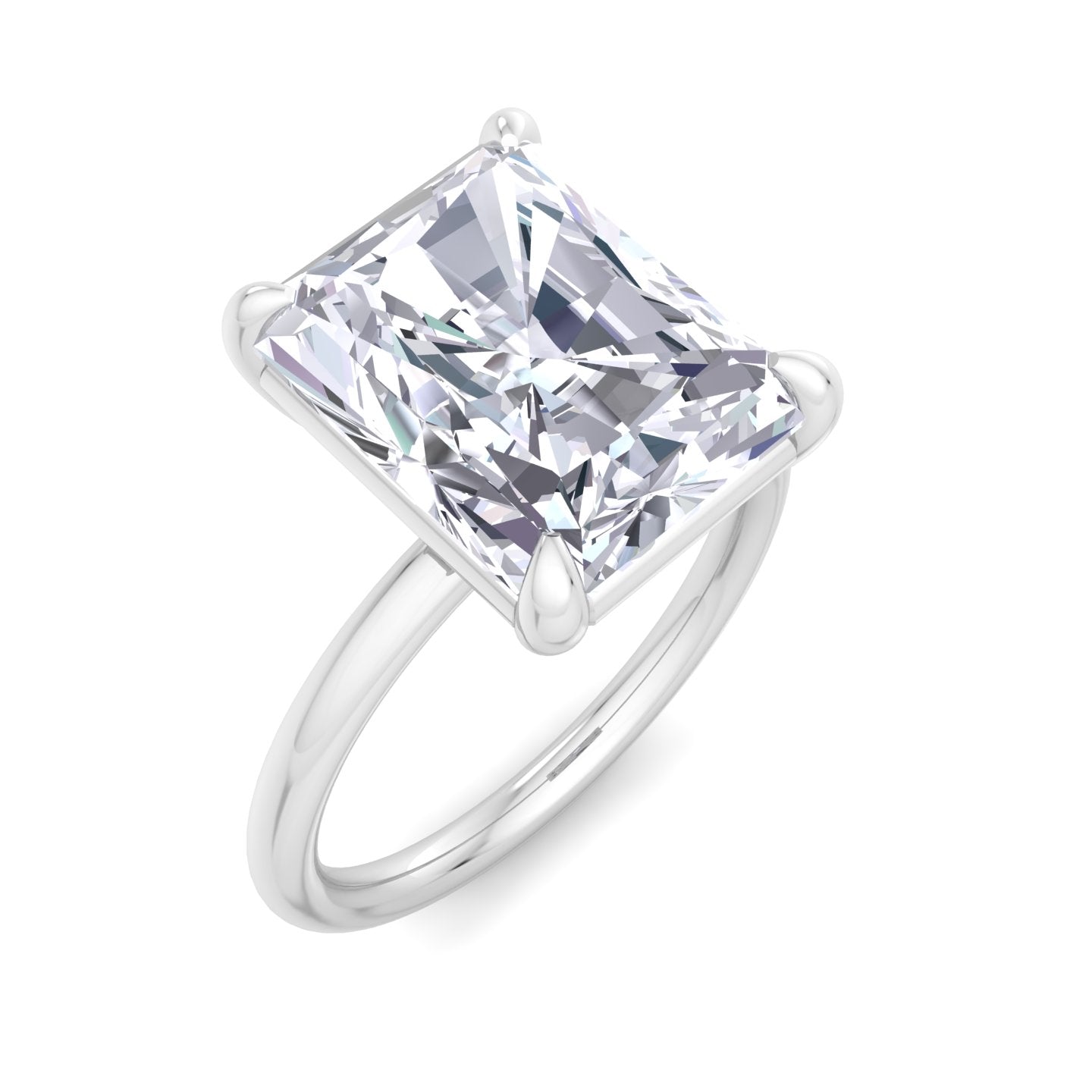 bague liberty avec diamant radiant de 4 carats