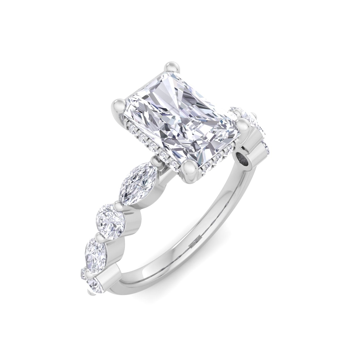 florence plus radiant diamond ring