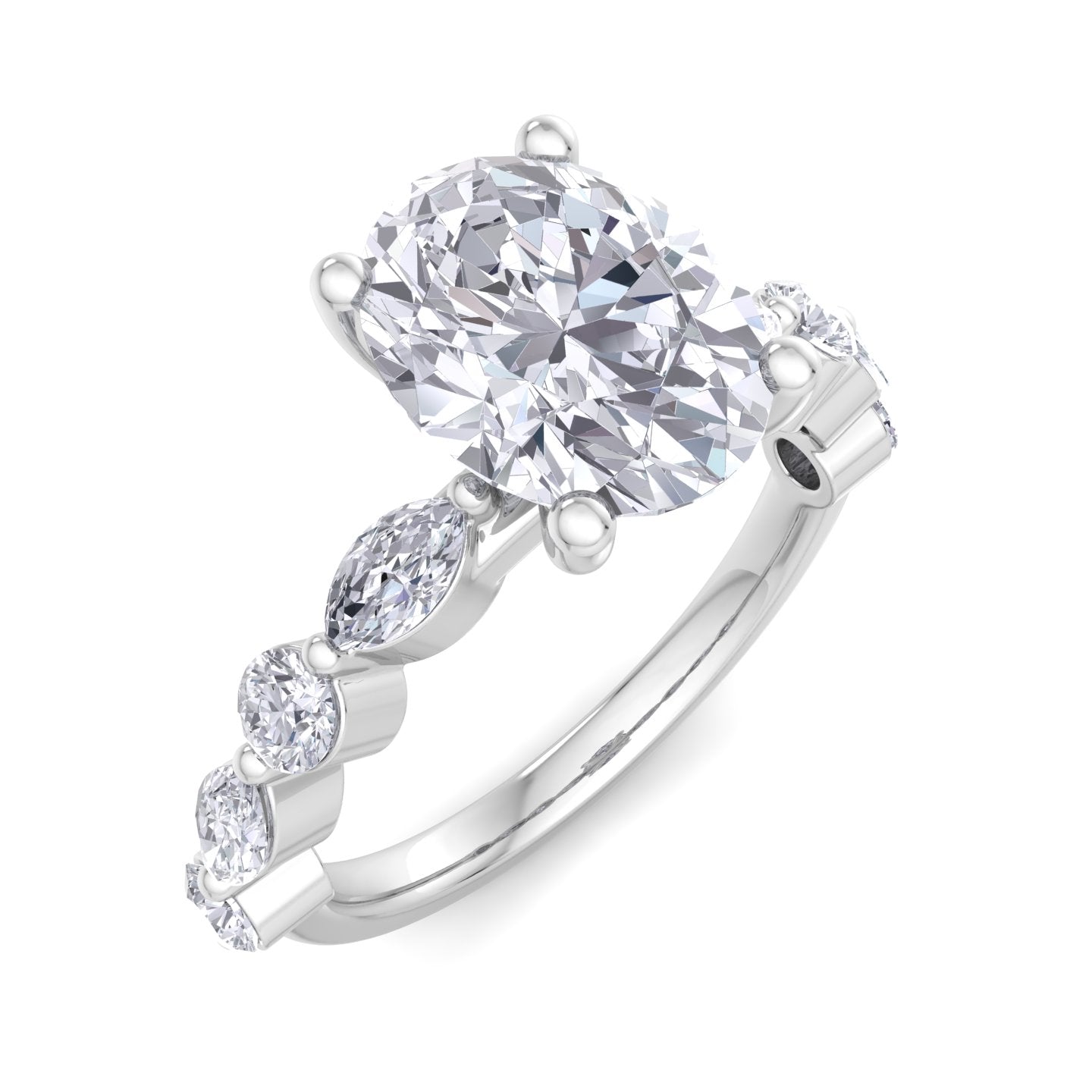 florence oval diamond ring