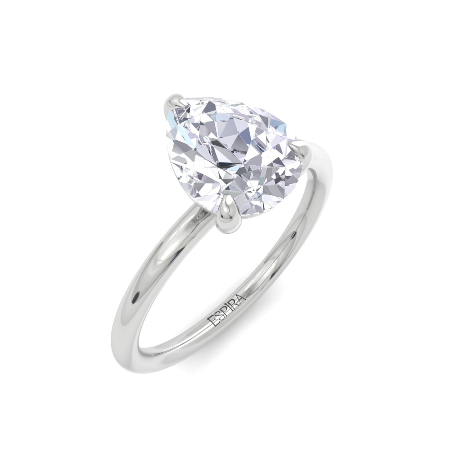 bague liberty en diamant poire de 2 carats