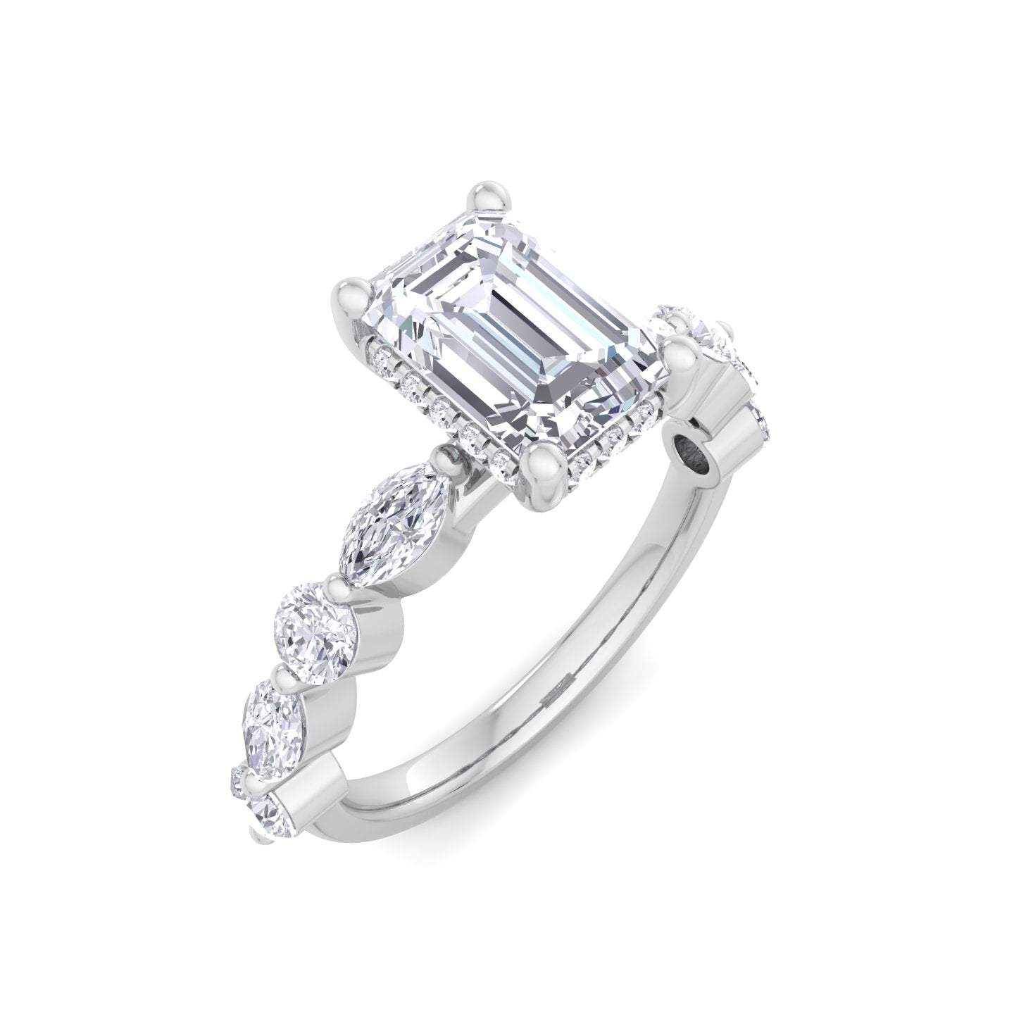 florence plus emerald diamond ring