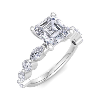 Florence Asscher Diamond Ring
