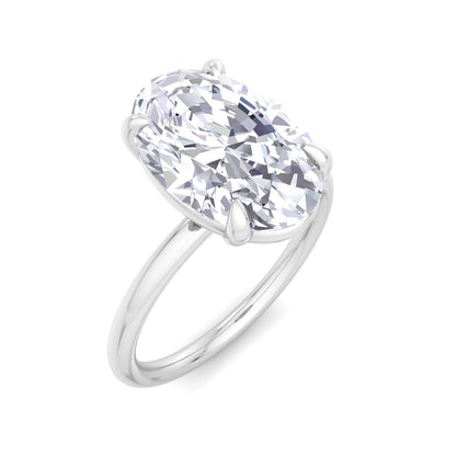 Bague Liberty avec diamant ovale de 4 carats