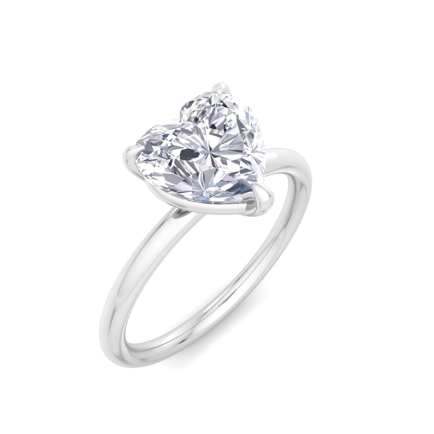 bague liberty en diamant de 2 carats en forme de cœur