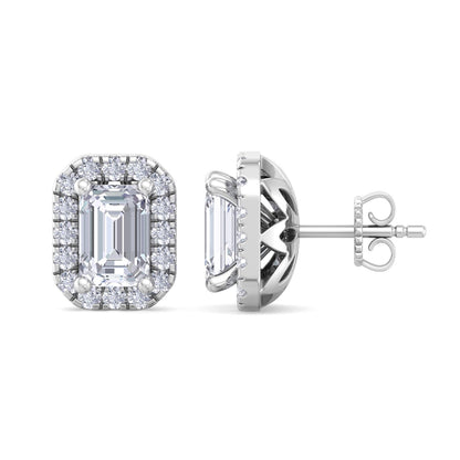 Detachable Emerald Solitaire Earrings