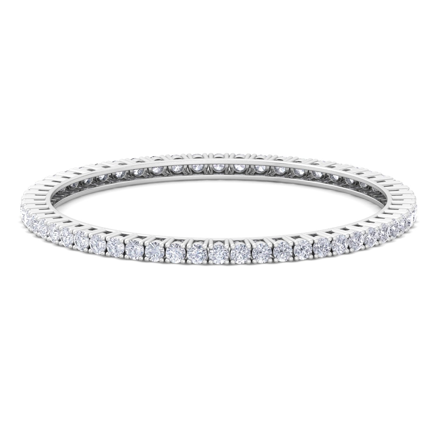 15 pointer round cut lab grown diamond bangle