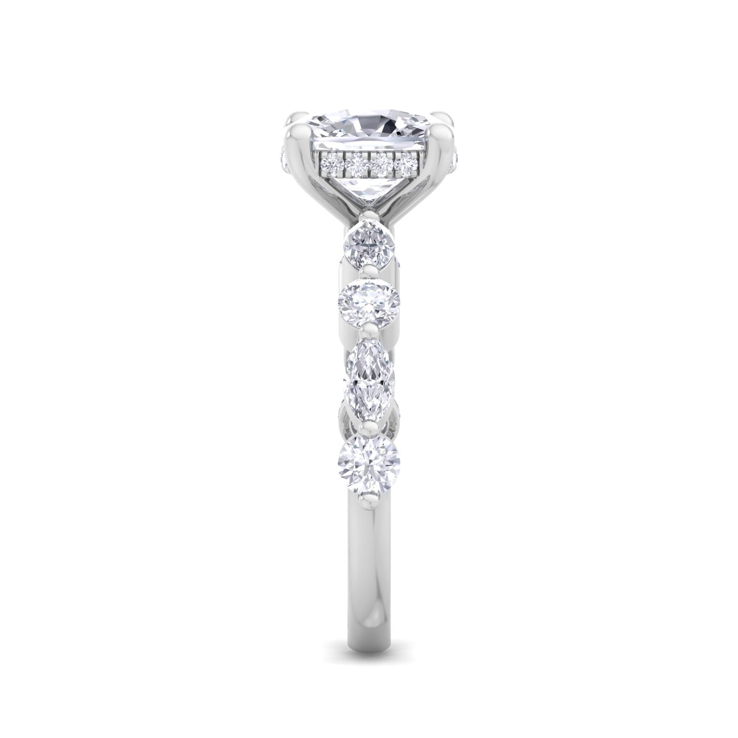 florence plus cushion diamond ring