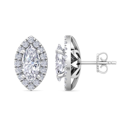 Detachable Marquise Solitaire Earrings