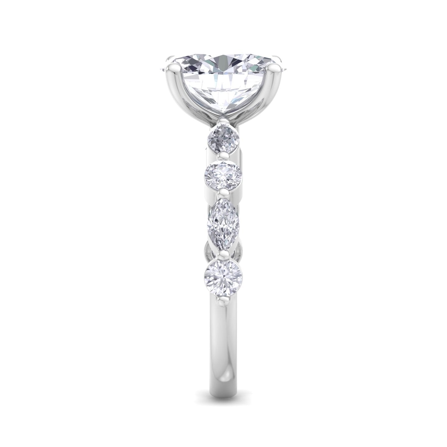 florence oval diamond ring