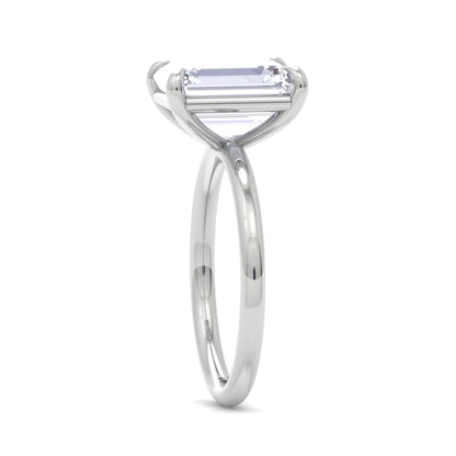 Bague Liberty avec diamant émeraude 4 carats