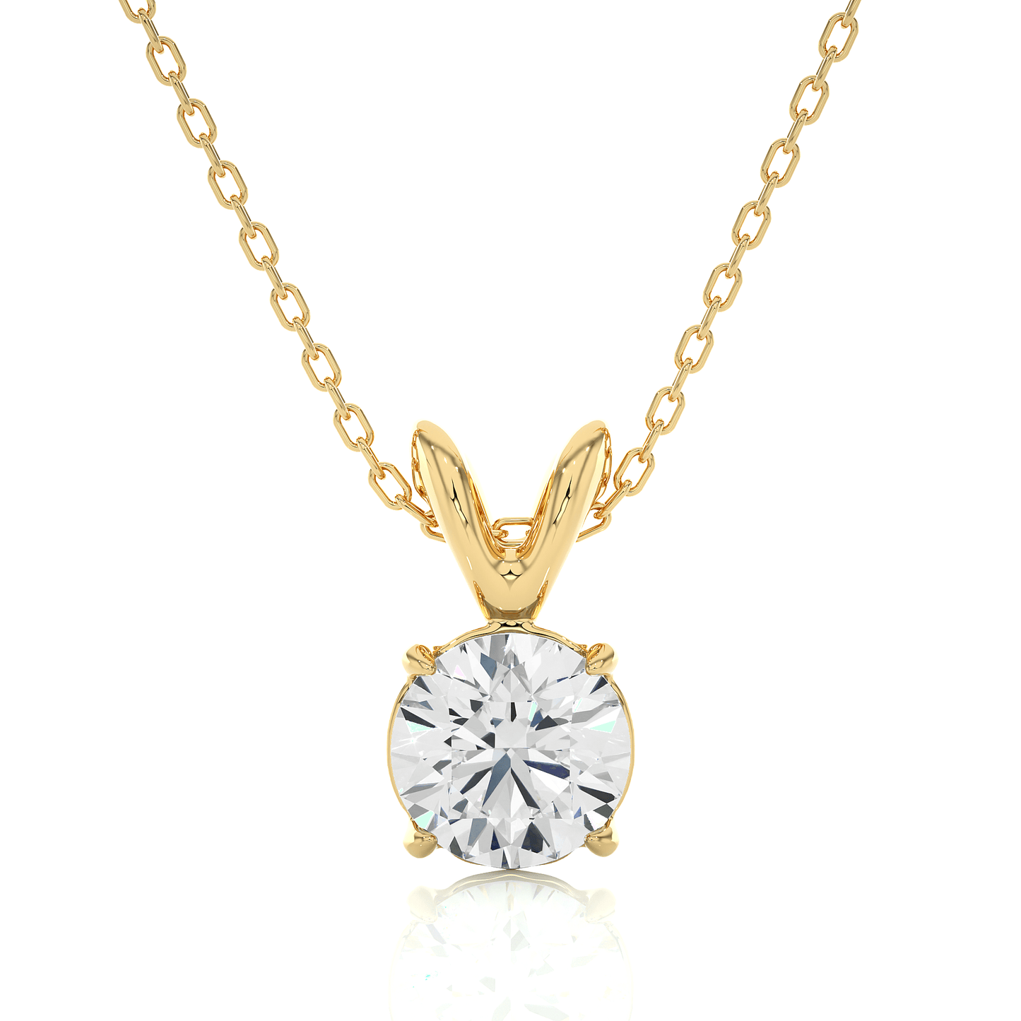 stellar round diamond pendant (chain sold separately) - espira fine gems