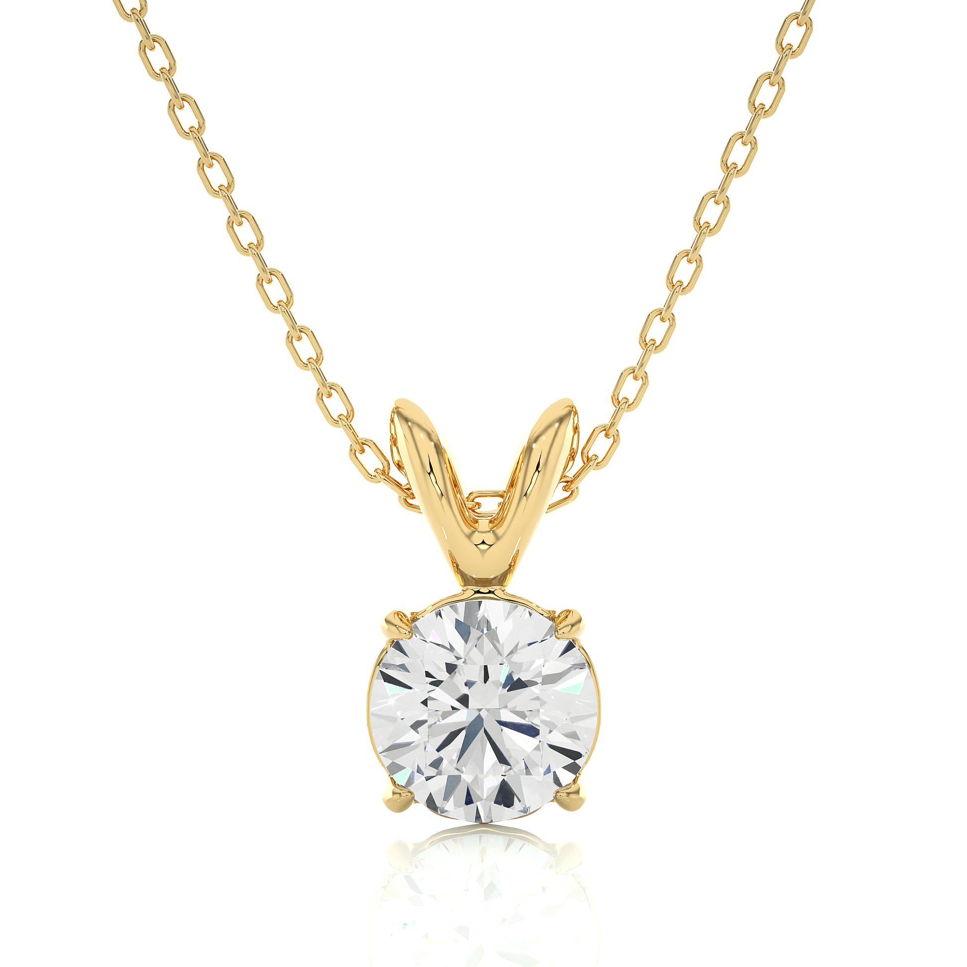 Stellar Round Diamond Pendant (Chain Sold Separately) - Espira Fine Gems