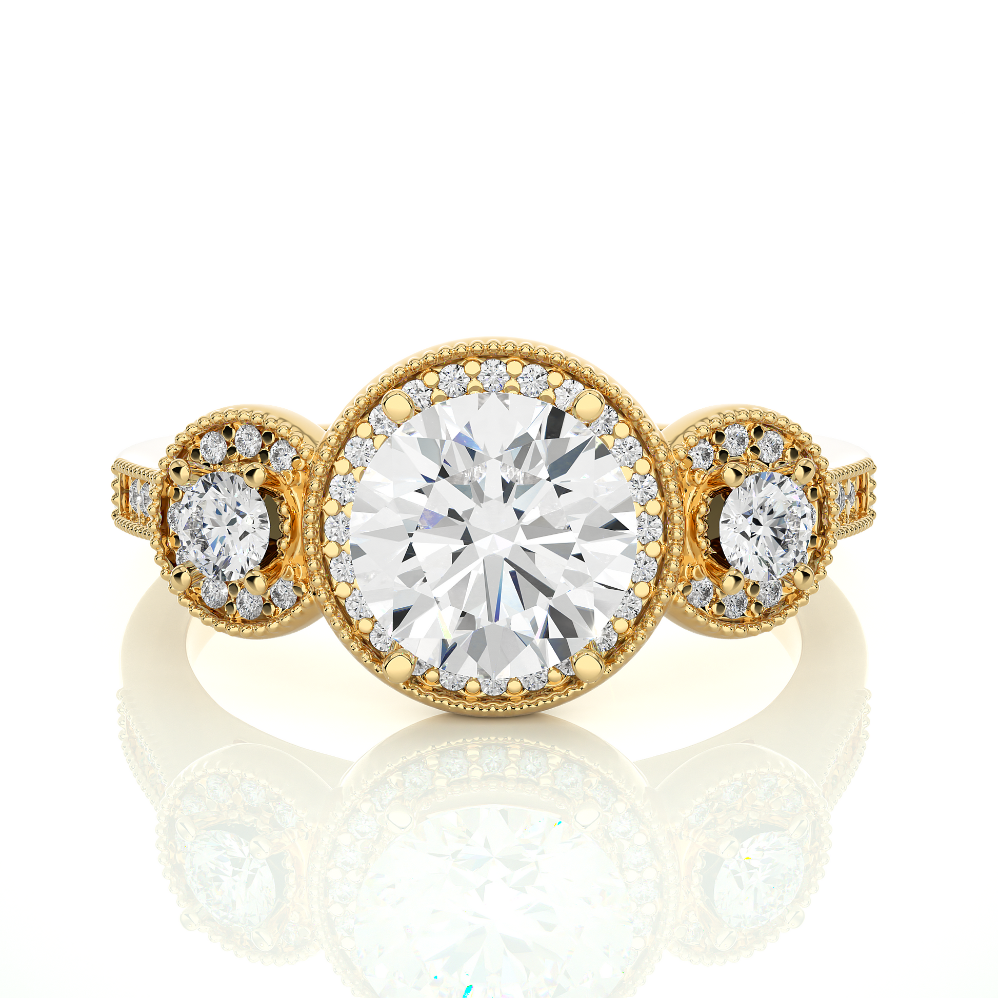 Thalassa Round Diamond Ring - Espira Gems