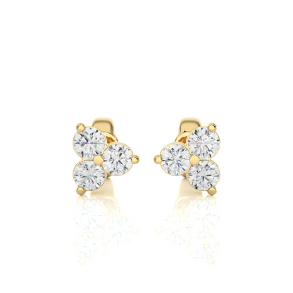 Aura Round Diamond Earrings