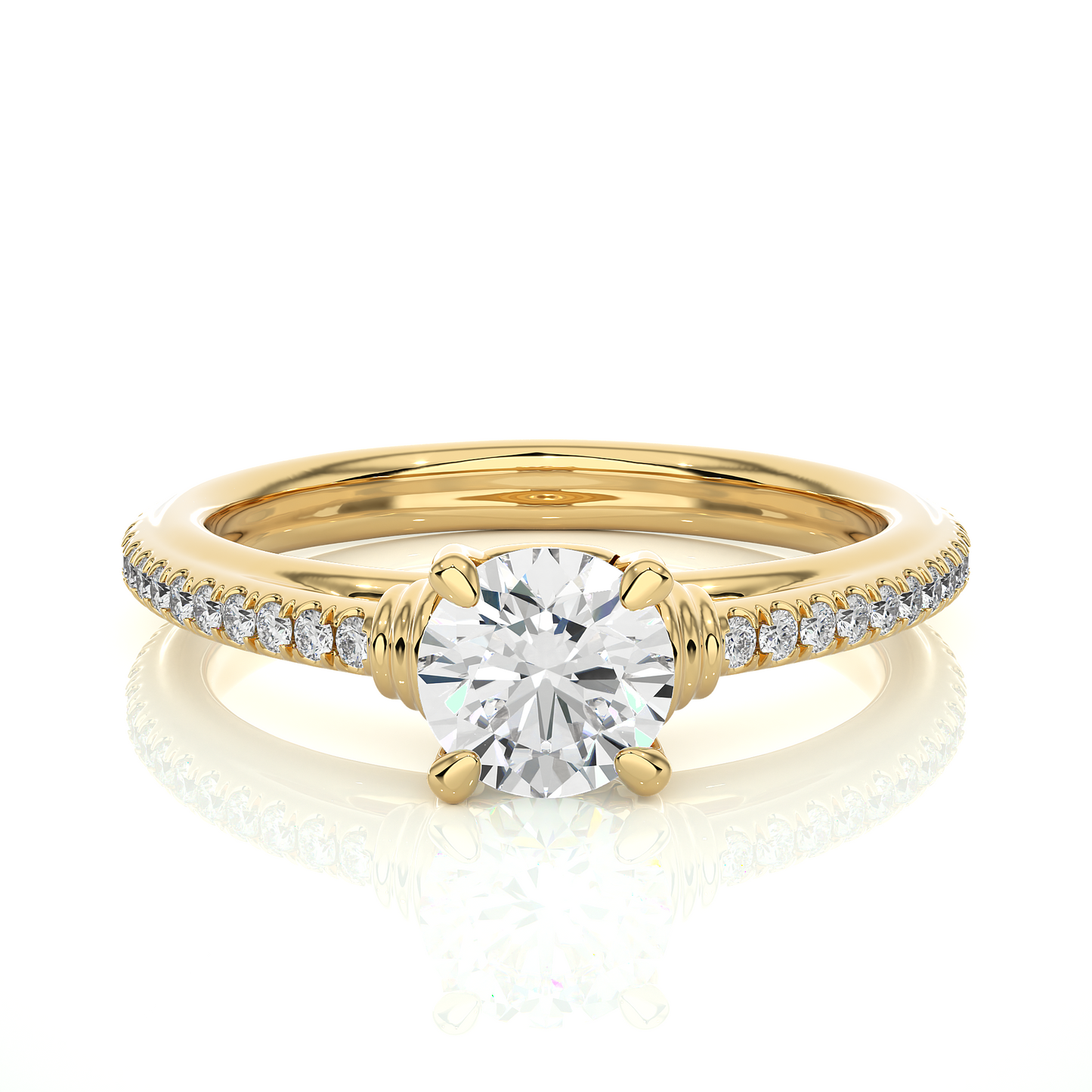 majestic grace solitaire diamond ring