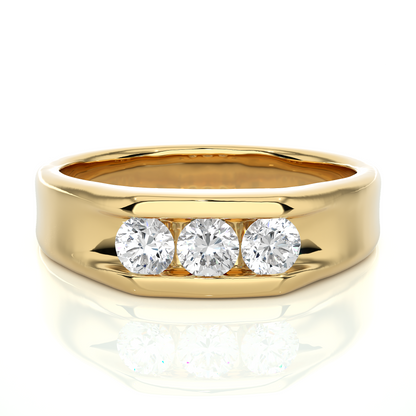 Roman Round Diamond Ring