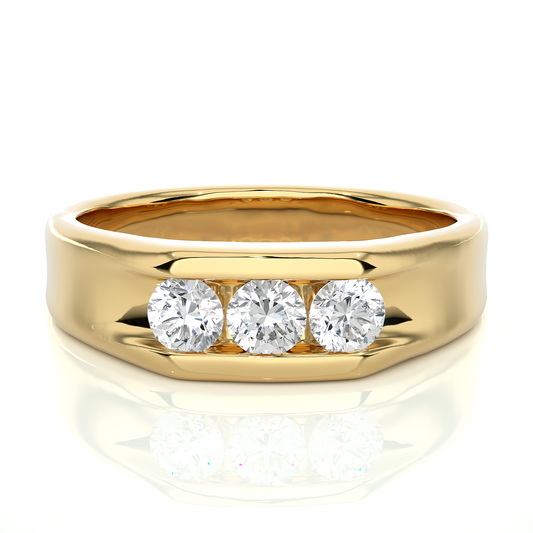 Roman Round Diamond Ring