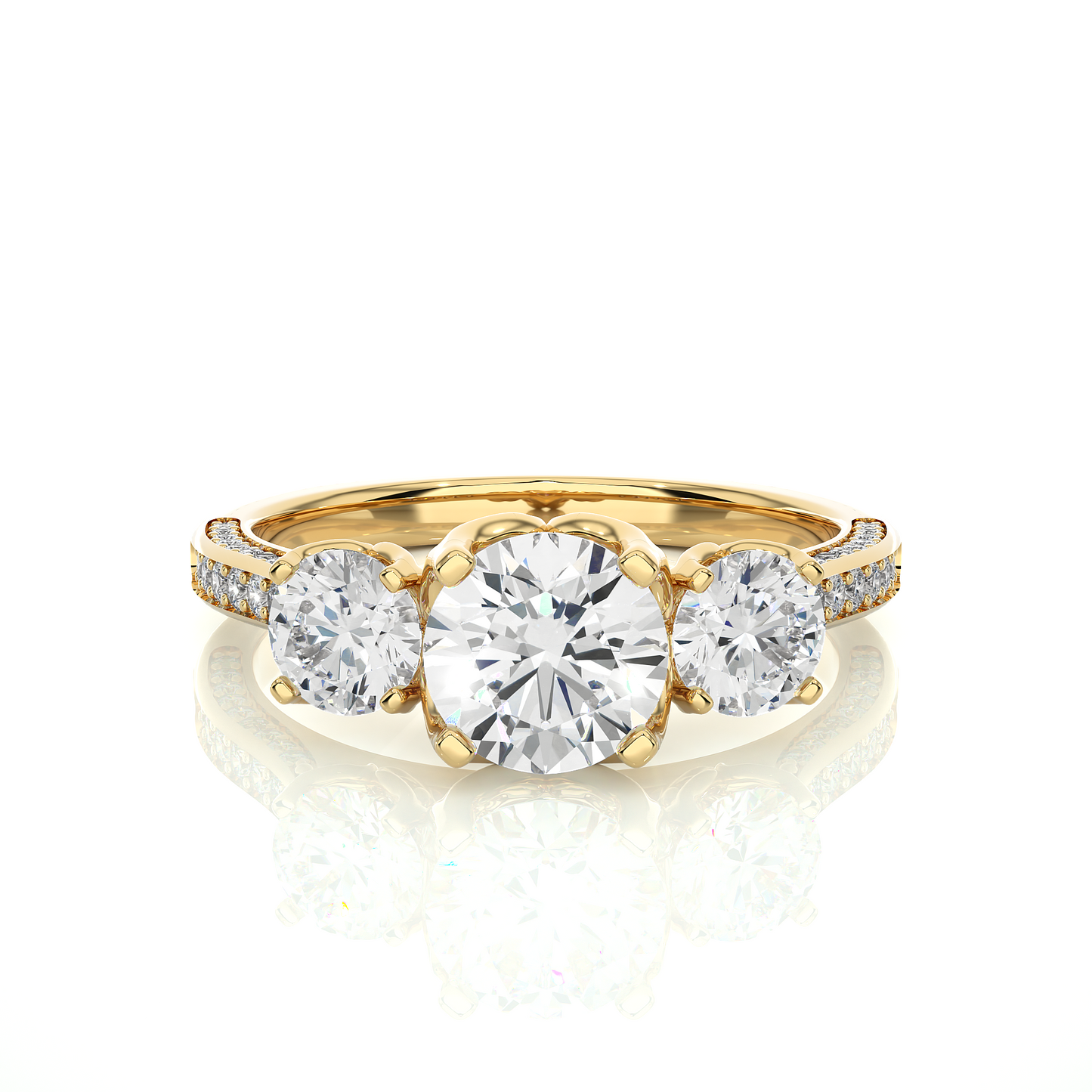 heritage glow round diamond ring - espira gems