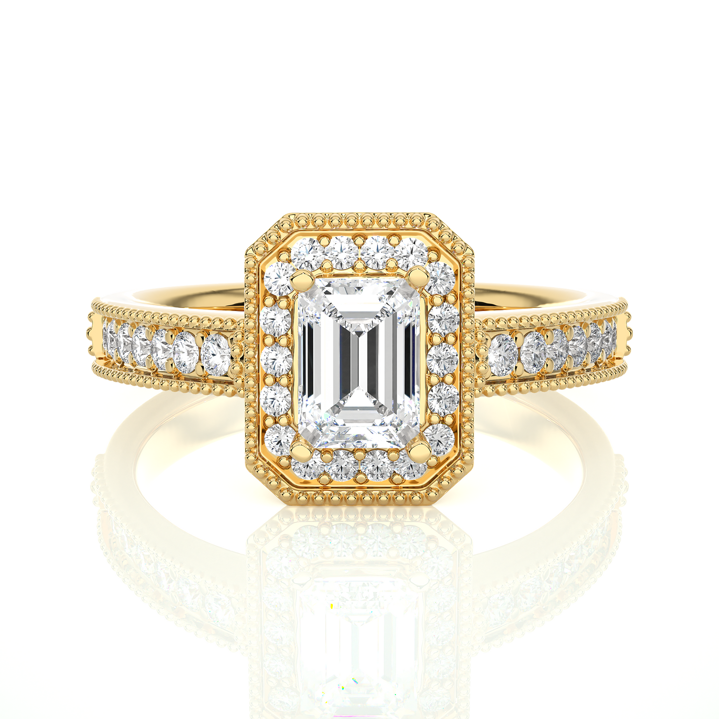 victorian emerald diamond ring - espira gems