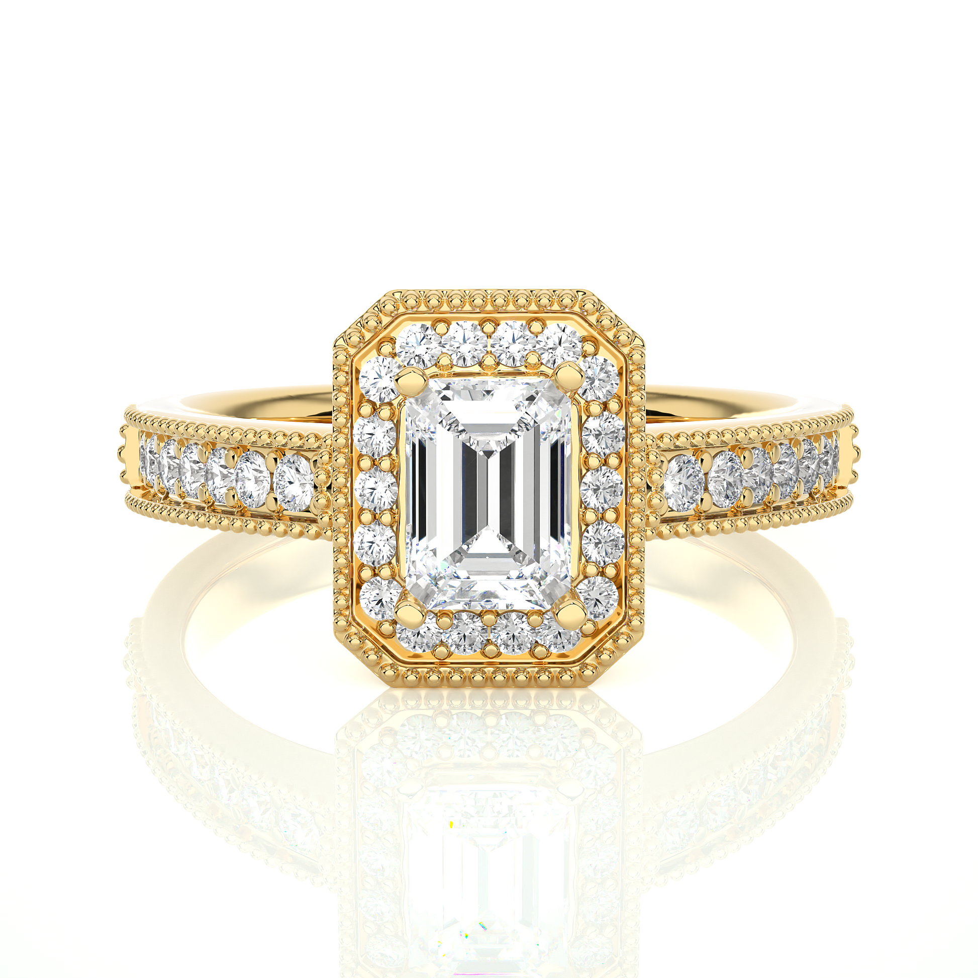 Victorian Emerald Diamond Ring - Espira Gems