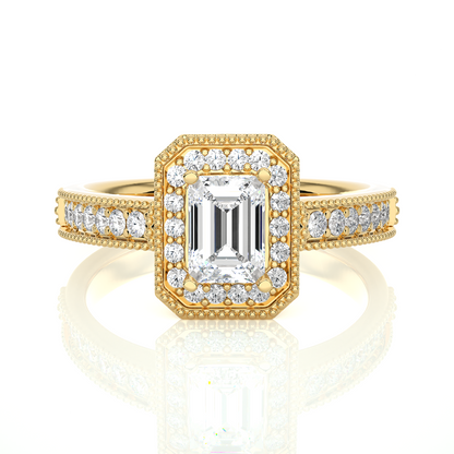 Victorian Emerald Diamond Ring - Espira Gems