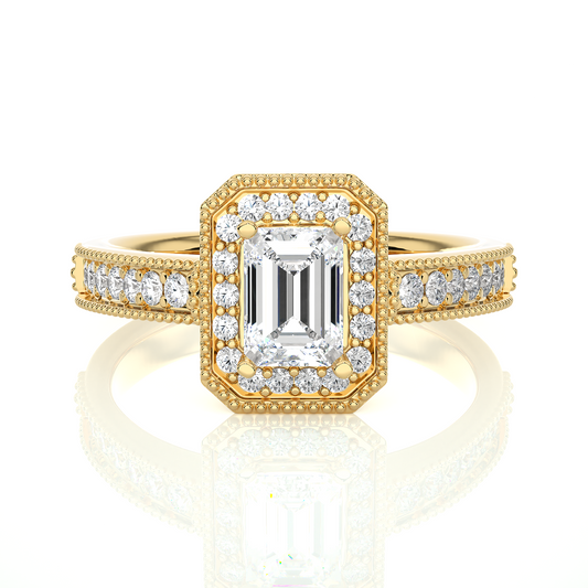Victorian Emerald Diamond Ring - Espira Gems