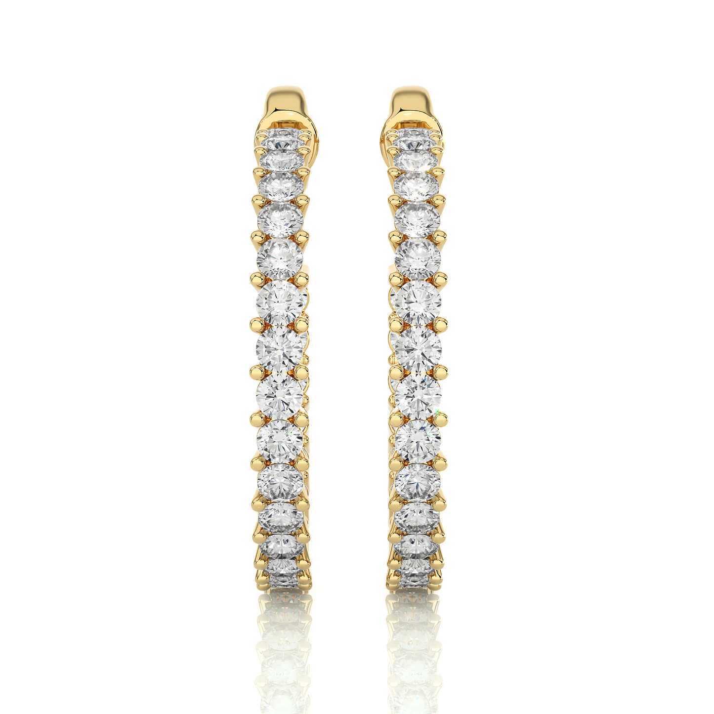 lustre round diamond earrings