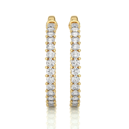 Lustre Round Diamond Earrings