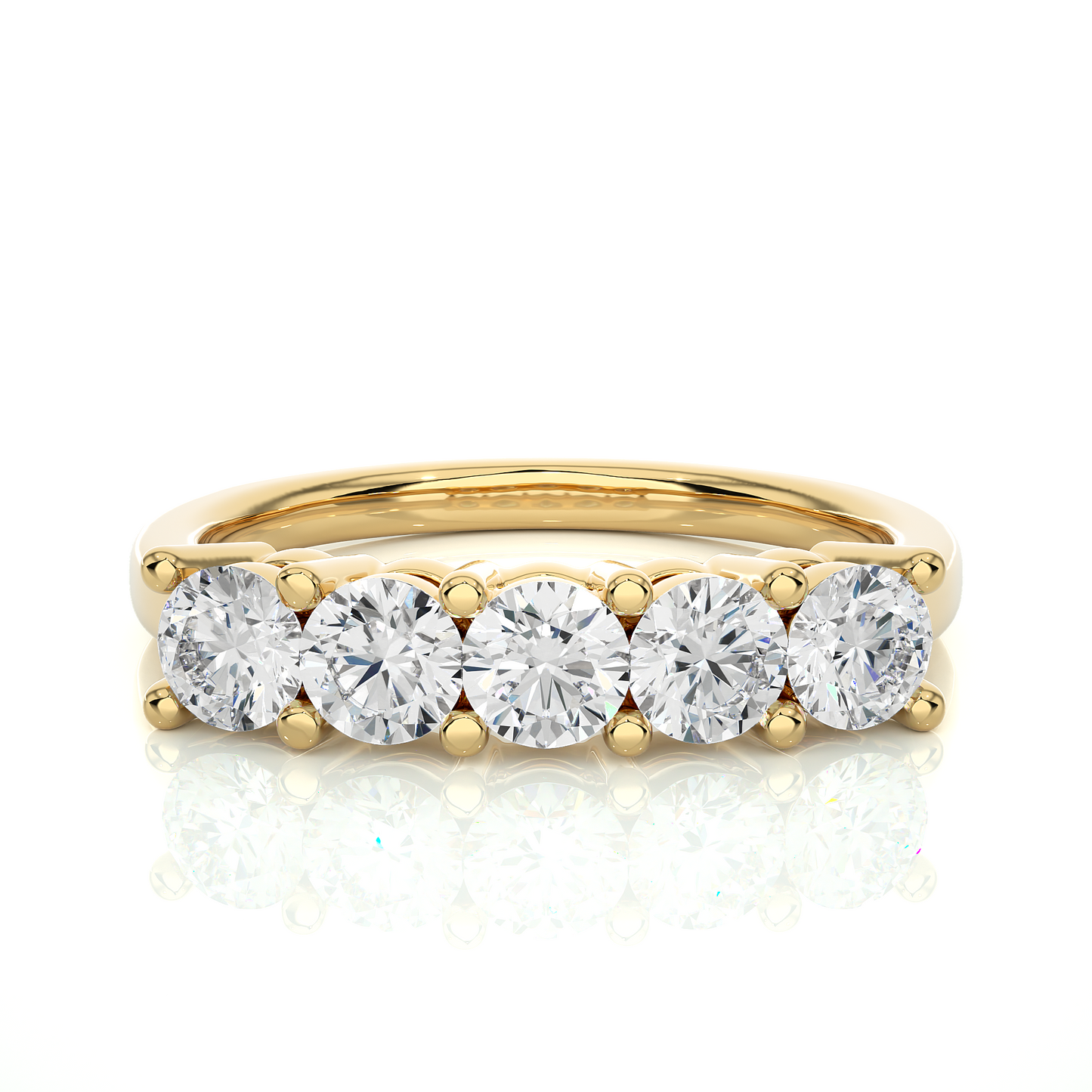 lustre five-stone diamond ring - espira gems