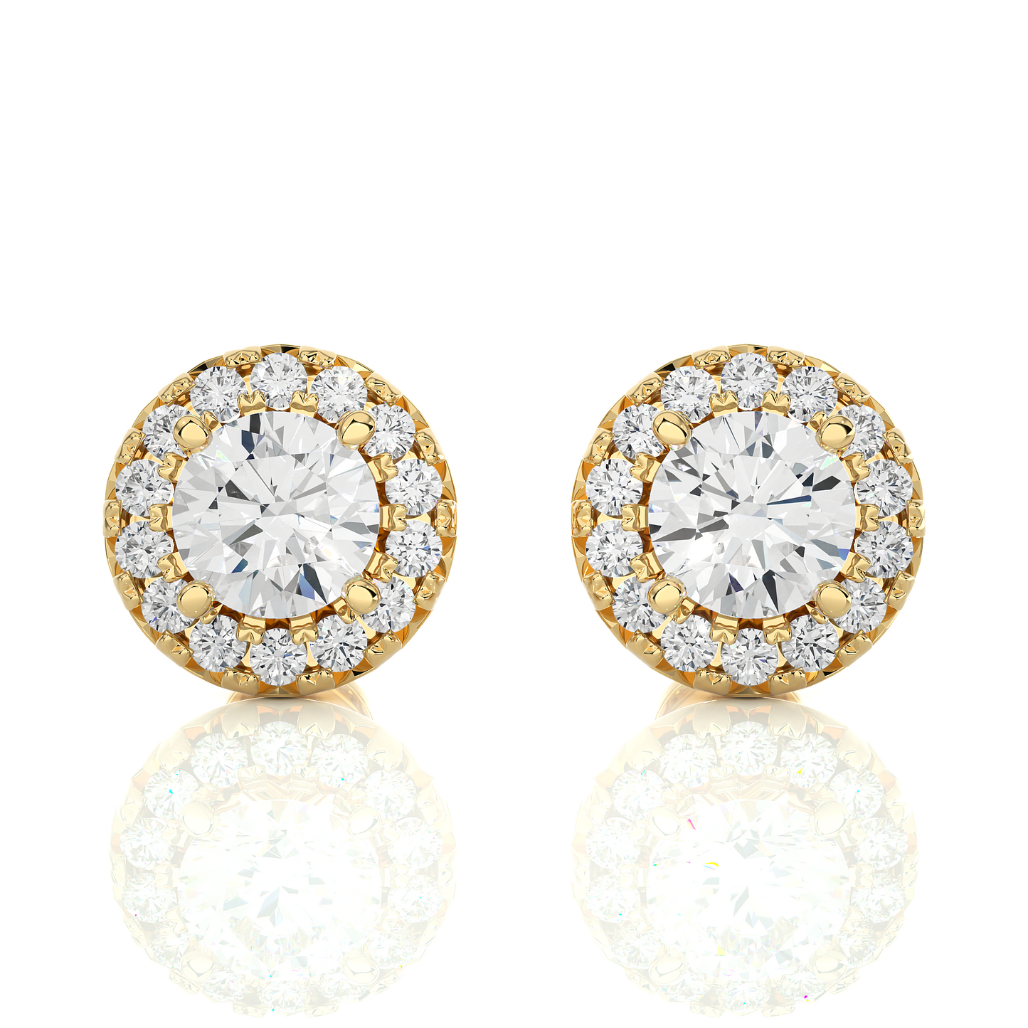 boucles d'oreilles breeze en diamant rond