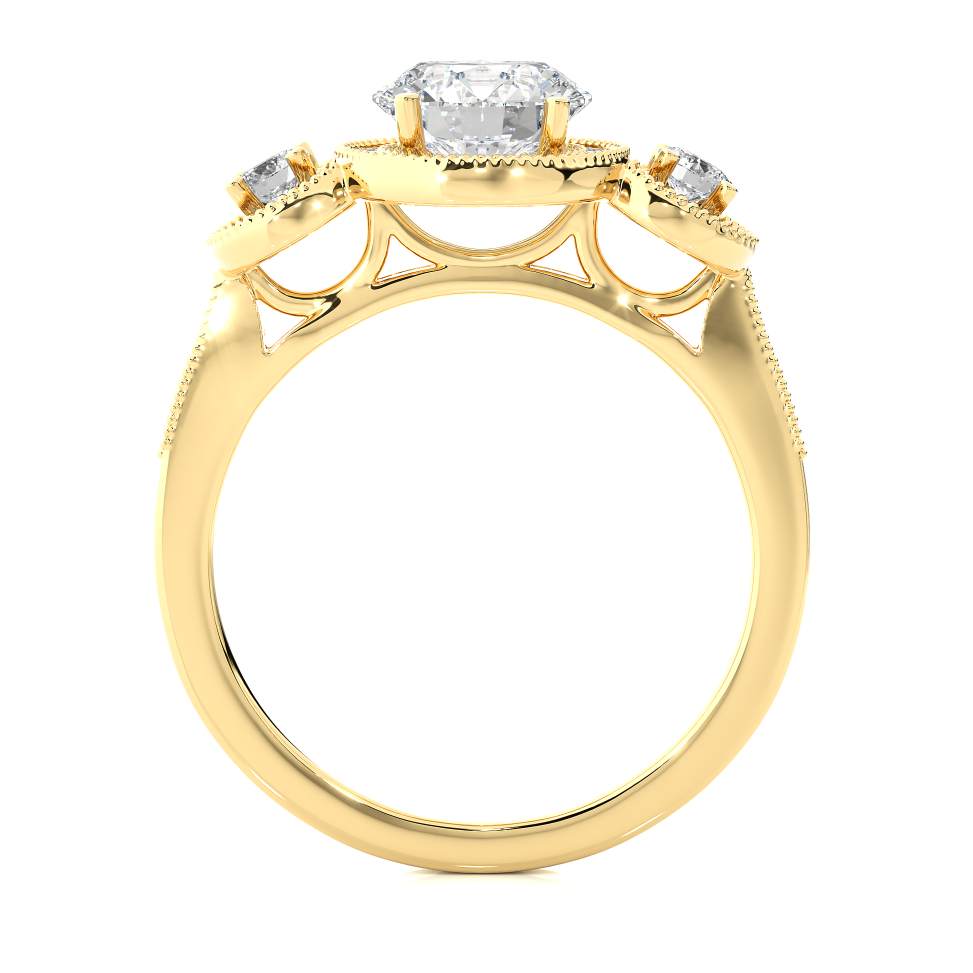 Thalassa Round Diamond Ring - Espira Gems