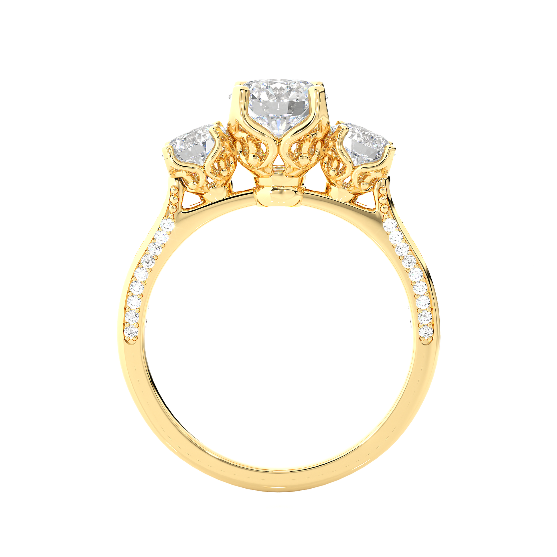 Heritage Glow Round Diamond Ring - Espira Gems