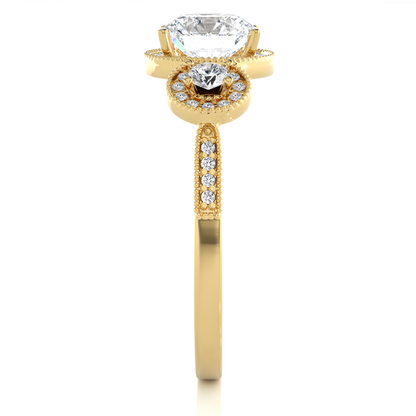 Thalassa Round Diamond Ring - Espira Gems