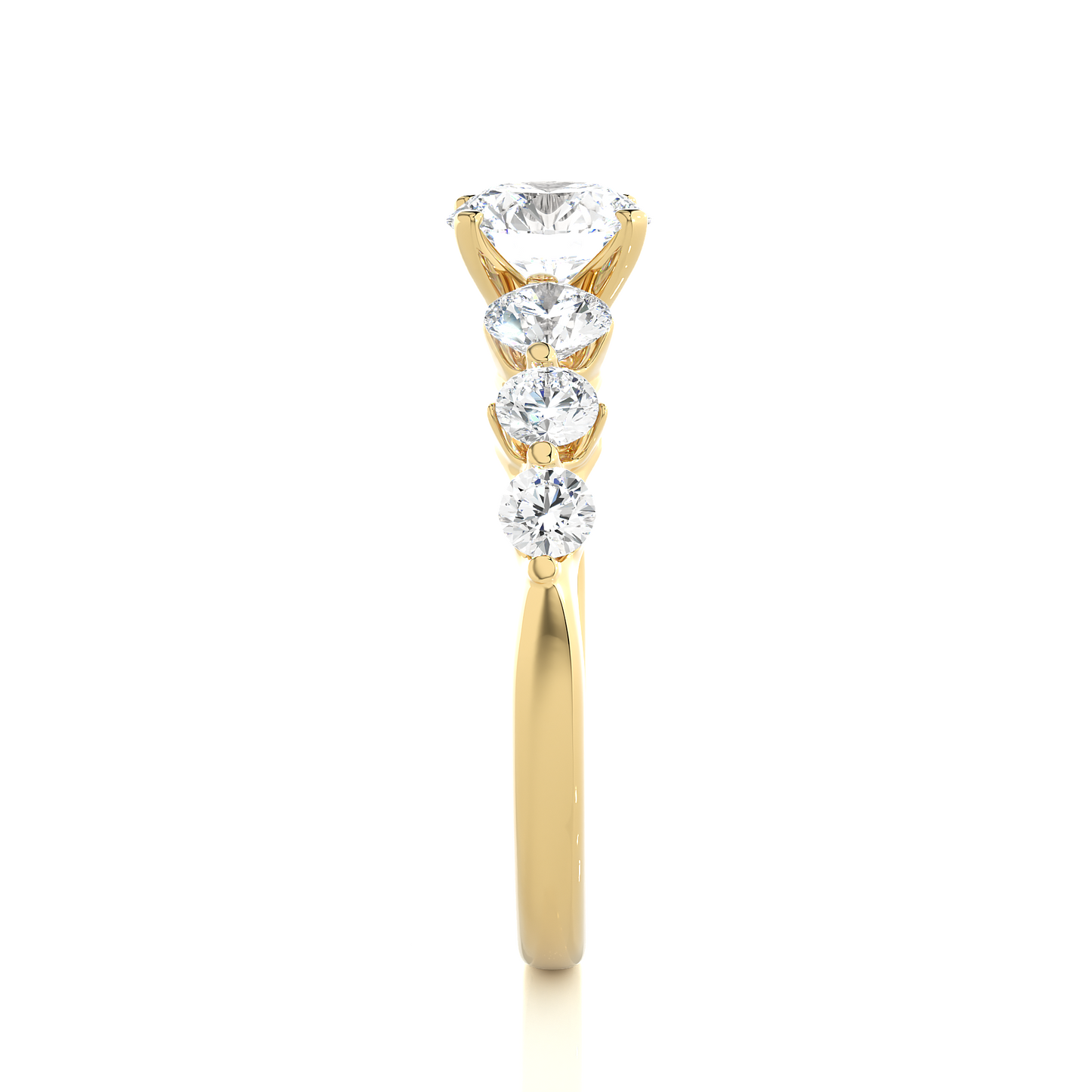 lucky seven round lab grown diamond ring