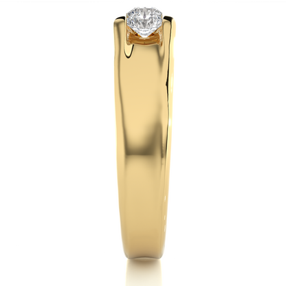 Roman Round Diamond Ring