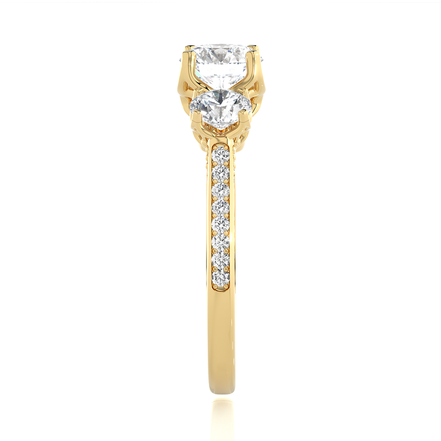 heritage glow round diamond ring - espira gems