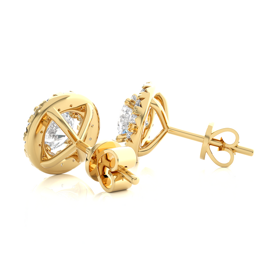 Breeze Round Diamond Earrings - Espira Gems
