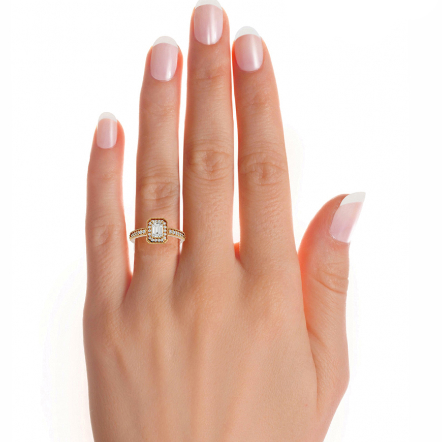 victorian emerald diamond ring - espira gems