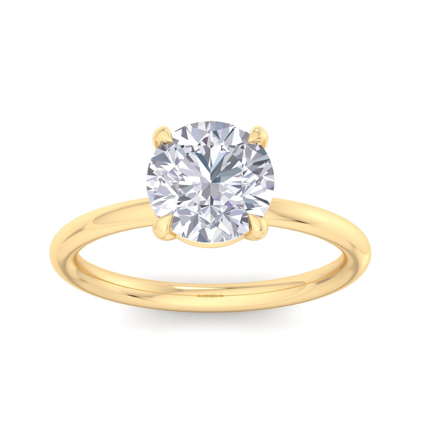 bague liberty avec diamant rond de 2 carats