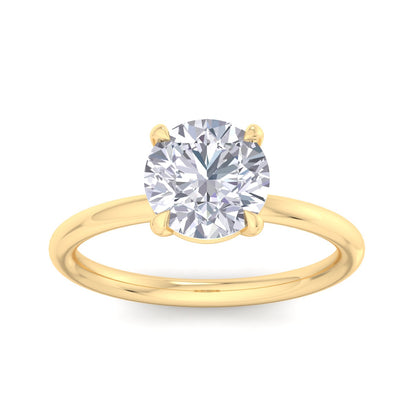 Bague Liberty avec diamant rond de 2 carats