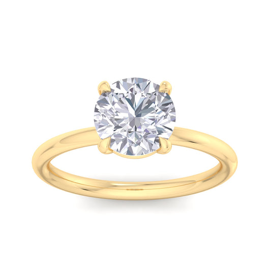 Bague Liberty avec diamant rond de 2 carats