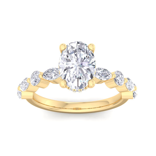 Florence Plus Oval Diamond Ring