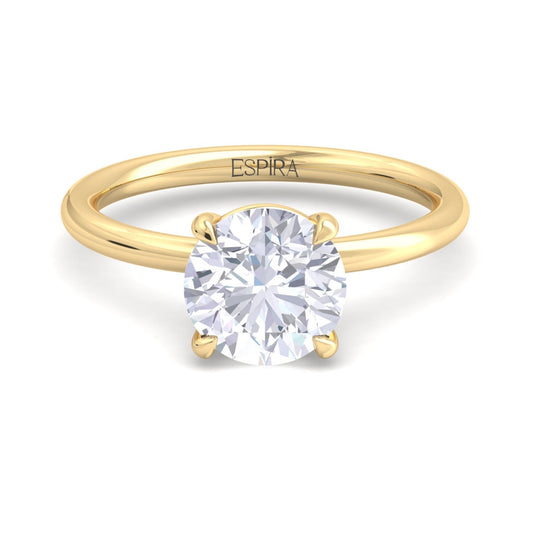 Bague Liberty avec diamant rond de 2 carats