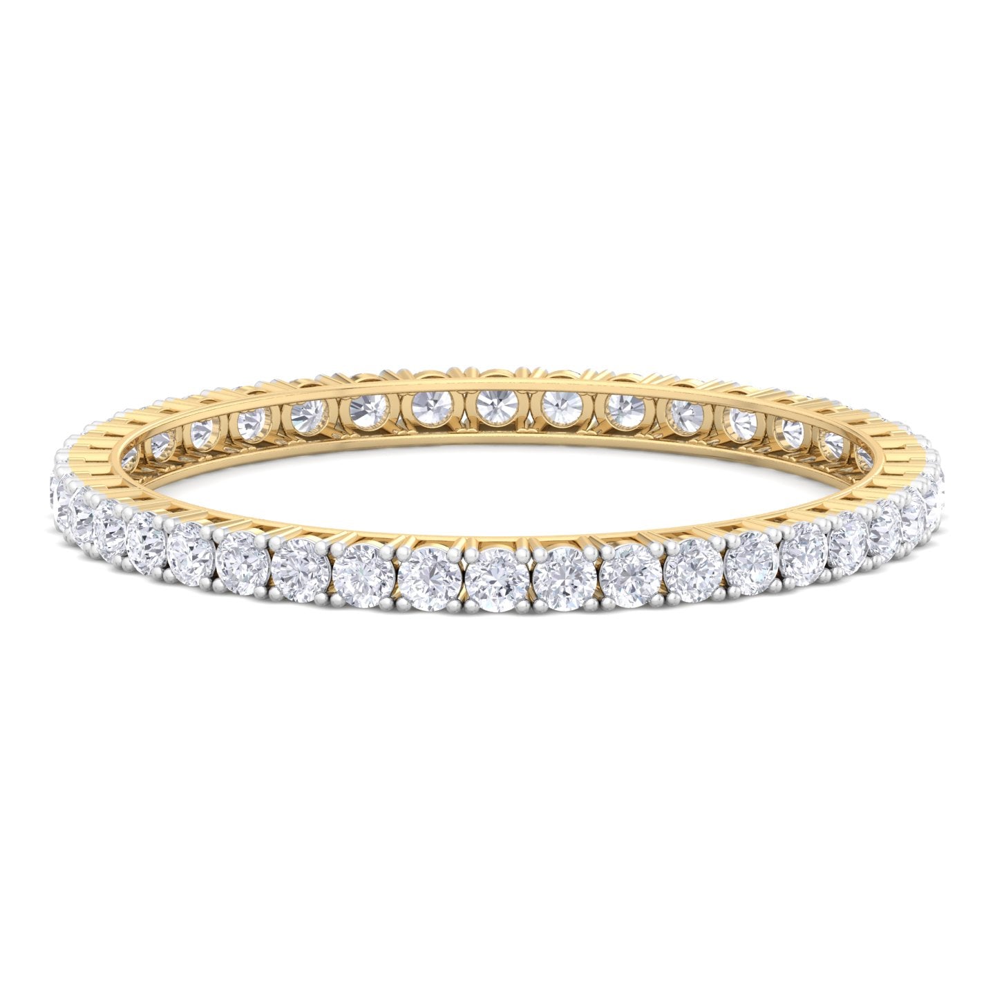 50 pointer round cut lab grown diamond bangle