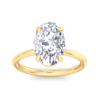 Bague Liberty avec diamant ovale de 4 carats