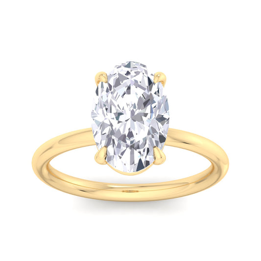 Bague Liberty avec diamant ovale de 3 carats