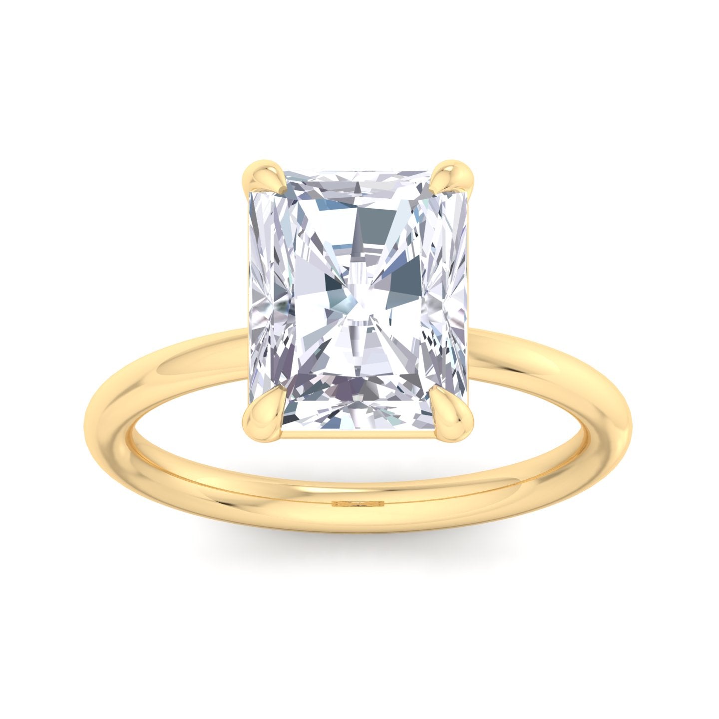 bague liberty avec diamant radiant de 4 carats