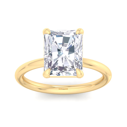 Bague Liberty avec diamant radiant de 4 carats