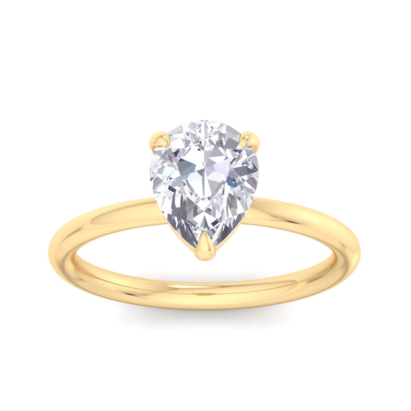 bague liberty en diamant poire de 2 carats