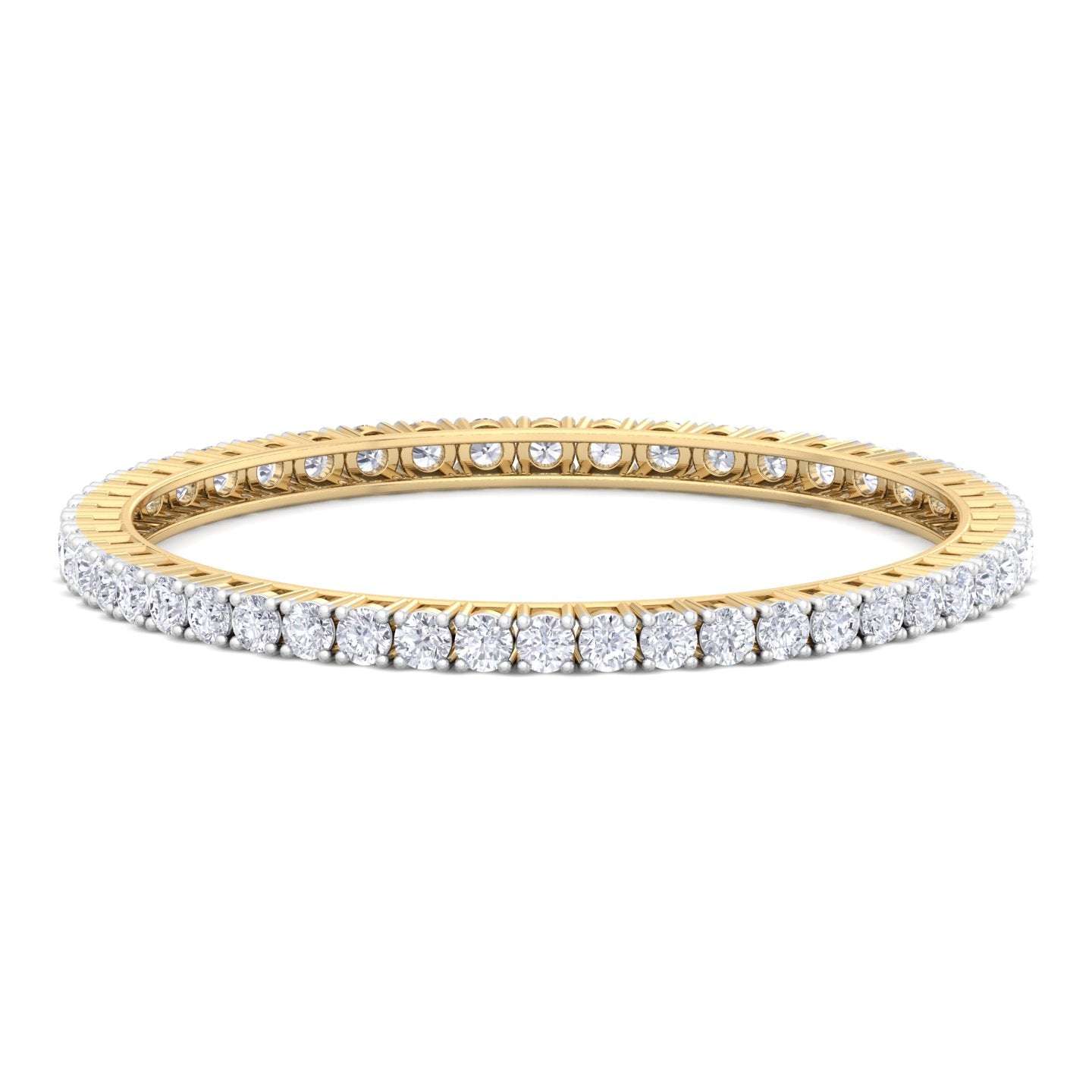 25 pointer round cut lab grown diamond bangle